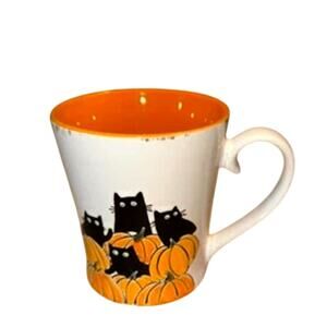 Spectrum Designz Halloween Carmen Cat and Pumpkin Mug 17oz NEW
